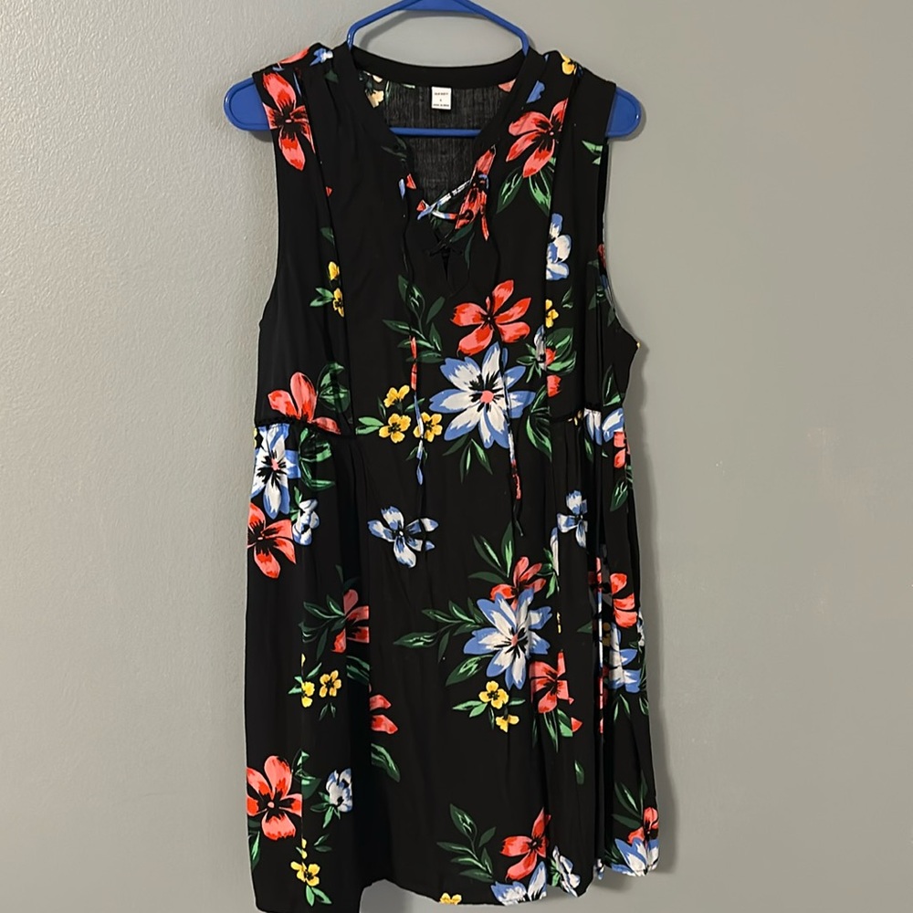Black floral sundress